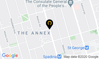 The Annex Quest House in Toronto map