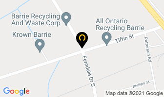 The Battery House in Barrie map