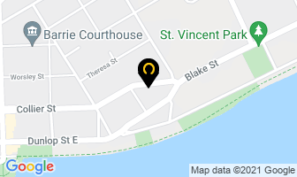 The Bay Club in Barrie map