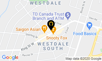 The Bean Bar in Hamilton map