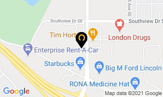 The Beefeater Steak House in Medicine Hat map