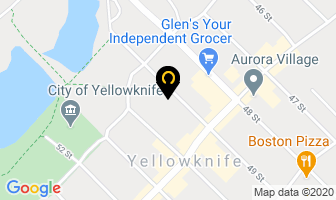 The Black Knight Pub in Yellowknife map