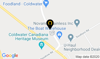 The Boat Warehouse in Coldwater map
