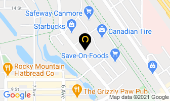 The Brick in Canmore map