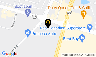 The Burger Factory in Winnipeg map