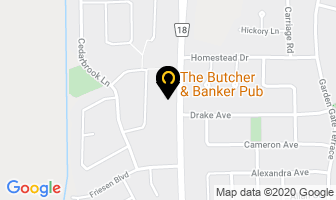 The Butcher & Banker Pub in Lethbridge map