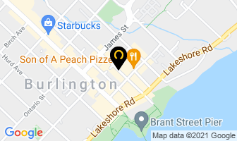The Charles Dickens Restaurant in Burlington map