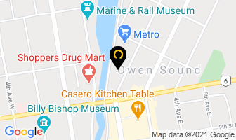 The Co-Operators in Owen Sound map