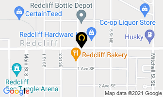 The Corner Store in Redcliff map