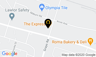 The Express Restaurant in Hamilton map