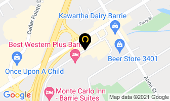 The Garage in Barrie map