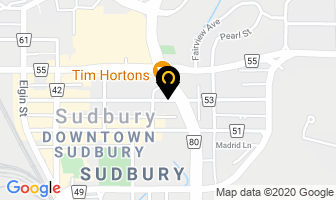 The Hour Glass Restaurant in Sudbury map
