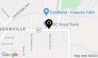 The Imperial Restaurant in Iroquois Falls map