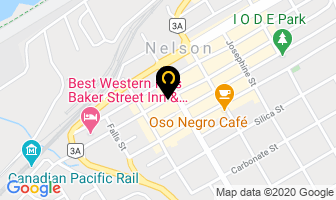 The Kootenay Baker Cafe Cooperative in Nelson map