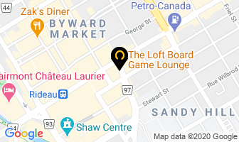 The Loft Board Game Lounge in Guelph map