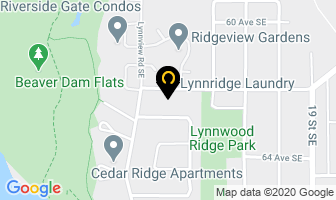 The Lynnridge Laundromat in Calgary map