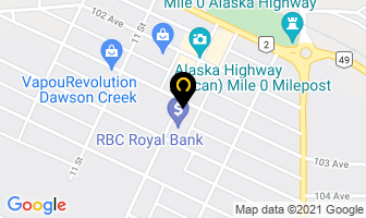 The Olde Creek Store in Dawson Creek map