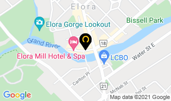 The Olde Crow in Elora map