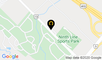 The Tennis School in Mississauga map