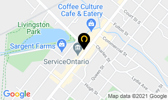The Vault Milton in Hamilton map