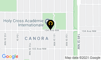 The West End Montessori School in Edmonton map
