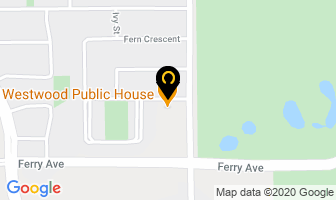The Westwood Pub in Prince George map