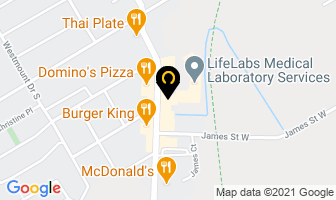 Theo's Eatery in Orillia map