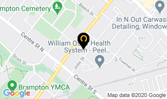 Thicke Health Group in Brampton map