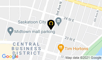 Third Avenue Signs in Saskatoon map