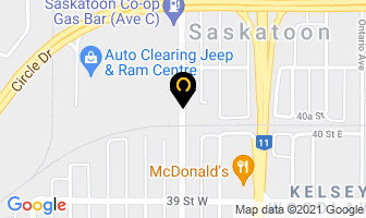 Thoen's Classic Auto Rentals in Saskatoon map
