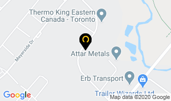 Thomas Trailer Service in Mississauga map