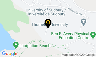 Thorneloe University in Sudbury map