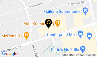 Thornhill Dental Office in Toronto map