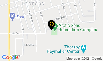 Thorsby Municipal Library in Thorsby map