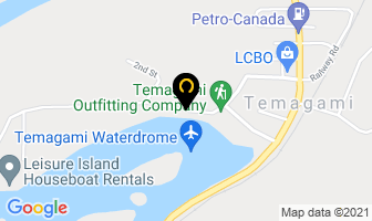 Three Buoys Houseboat Vacations in Temagami map