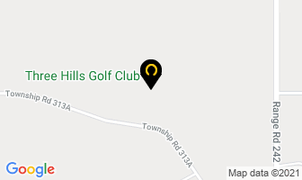 Three Hills Golf Club in Hay River map