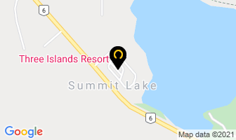 Three Islands Resort in Nakusp map
