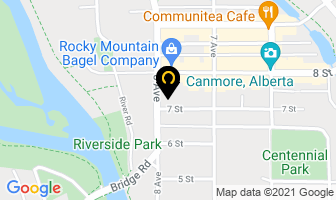 Three Sisters Diner in Canmore map