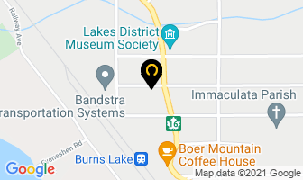 Thrift Shop in Burns Lake map