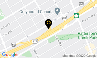 Thrifty Car Rental in Guelph map