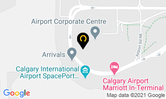 Thrifty Car Rental in Calgary map