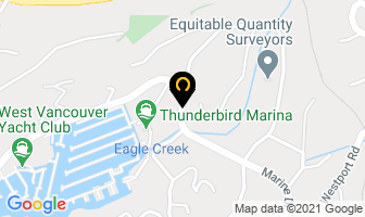Thunderbird Yacht Sales in West Vancouver map