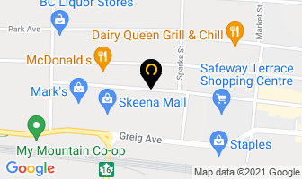 Tillicum Twin Theatres Office in Terrace map