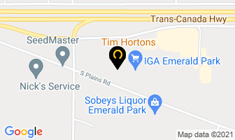 Tim Hortons in Emerald Park map