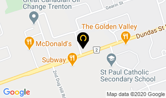 Tim Hortons in Quinte West map