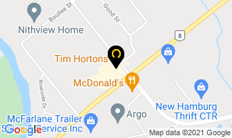 Tim Hortons in New Hamburg map