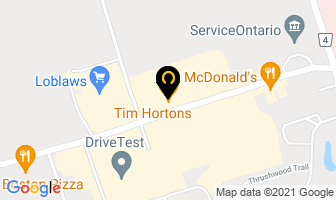 Tim Hortons in Lindsay map