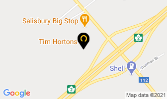 Tim Hortons in Salisbury map