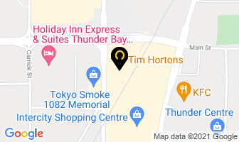 Tim Hortons in Thunder Bay map