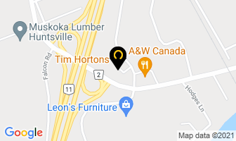 Tim Hortons in Huntsville map